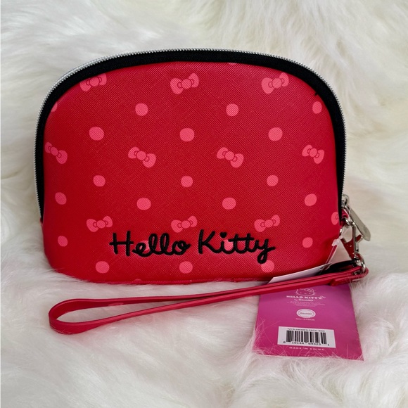 Hello Kitty Pink and Red Cosmetic Bag with Wrist Strap - Picture 4 of 4